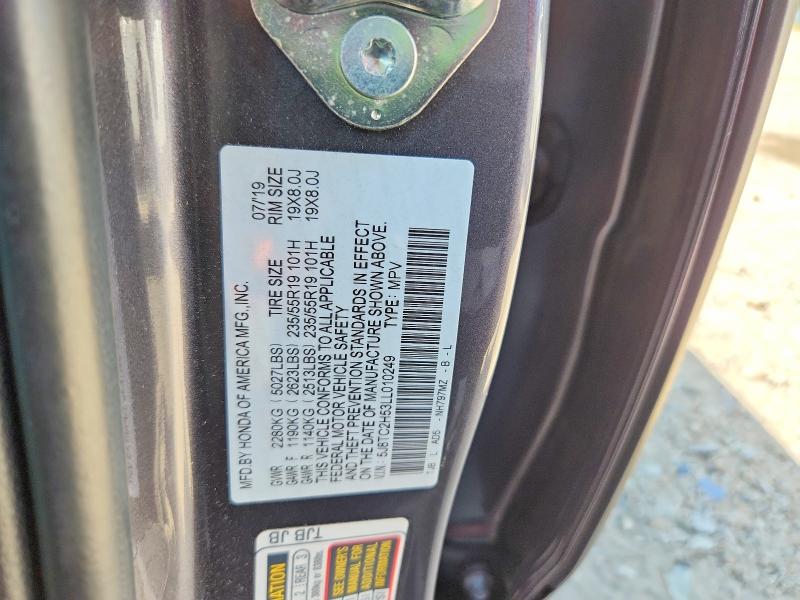 2020 Acura Rdx მანქანა იყიდება აუქციონზე, vin: 5J8TC2H53LL010249, აუქციონის ნომერი: 60654976