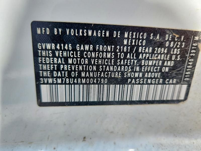 Продажа на аукционе авто 2024 Volkswagen Jetta, vin: 3VW5M7BU4RM004790, номер лота: 62681316