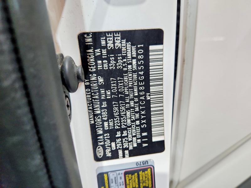 Aukcja sprzedaży 2014 Kia Sorento, vin: 5XYKTCA68EG455801, numer aukcji: 62613666