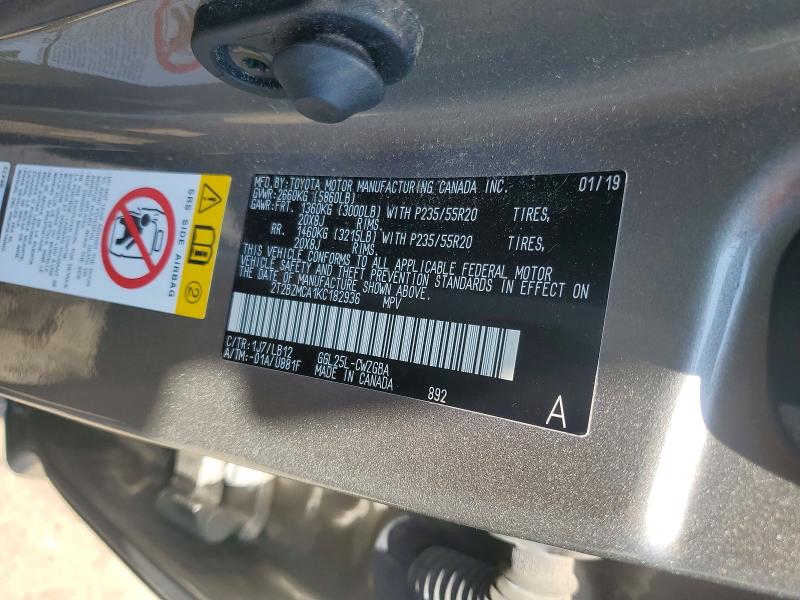 Aukcja sprzedaży 2019 Lexus Rx 350, vin: 2T2BZMCA1KC182936, numer aukcji: 60520526