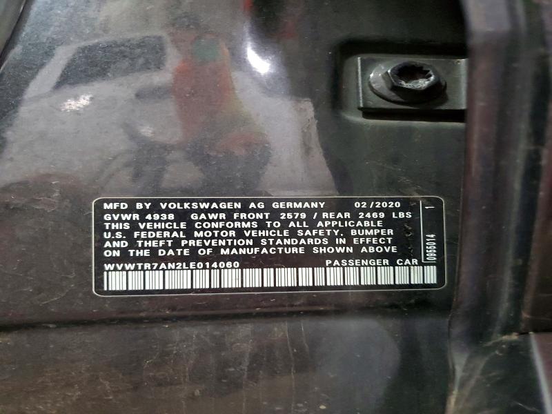 85978105 :رقم المزاد ، WVWTR7AN2LE014060 vin ، 2020 Volkswagen Arteon مزاد بيع