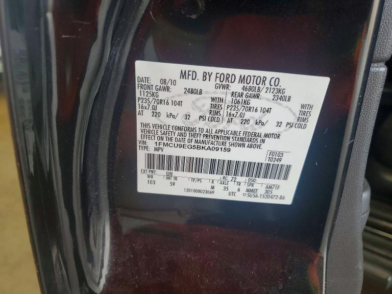 Aukcja sprzedaży 2011 Ford Escape, vin: 1FMCU9EG5BKA09159, numer aukcji: 61749106