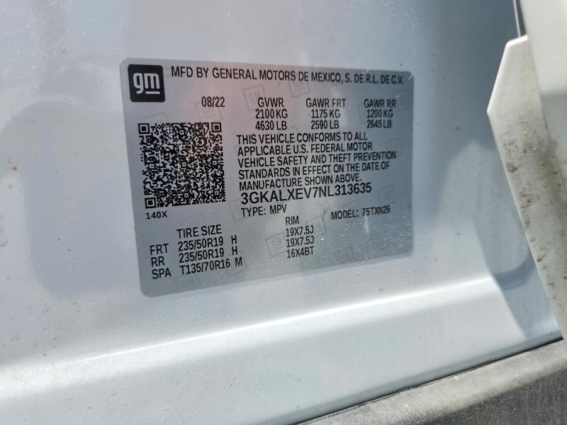 Aukcja sprzedaży 2022 Gmc Terrain, vin: 3GKALXEV7NL313635, numer aukcji: 60865906