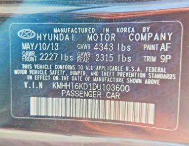 Продаж на аукціоні авто 2013 Hyundai Genesis Coupe, vin: KMHHT6KD1DU103600, номер лоту: 62979846