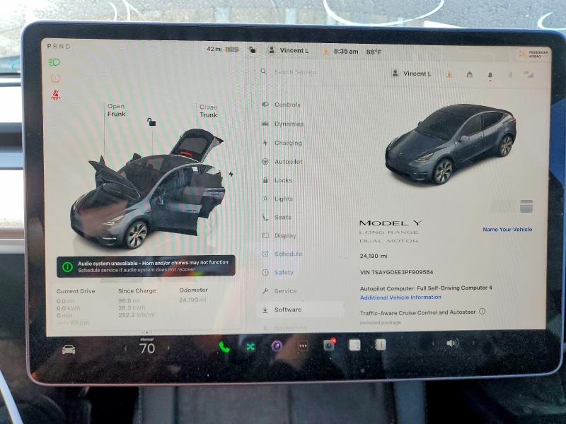 Продажа на аукционе авто 2023 Tesla Model Y, vin: 7SAYGDEE3PF909584, номер лота: 61197826