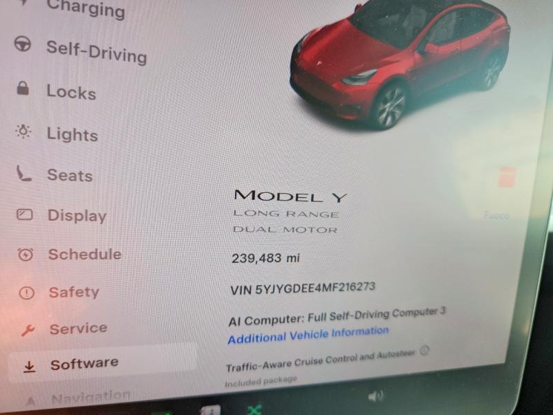 Продаж на аукціоні авто 2021 Tesla Model Y, vin: 5YJYGDEE4MF216273, номер лоту: 60660156