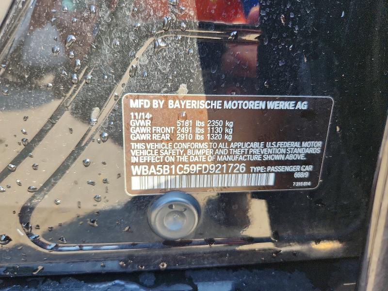Продаж на аукціоні авто 2015 Bmw 535, vin: WBA5B1C59FD921726, номер лоту: 59718206