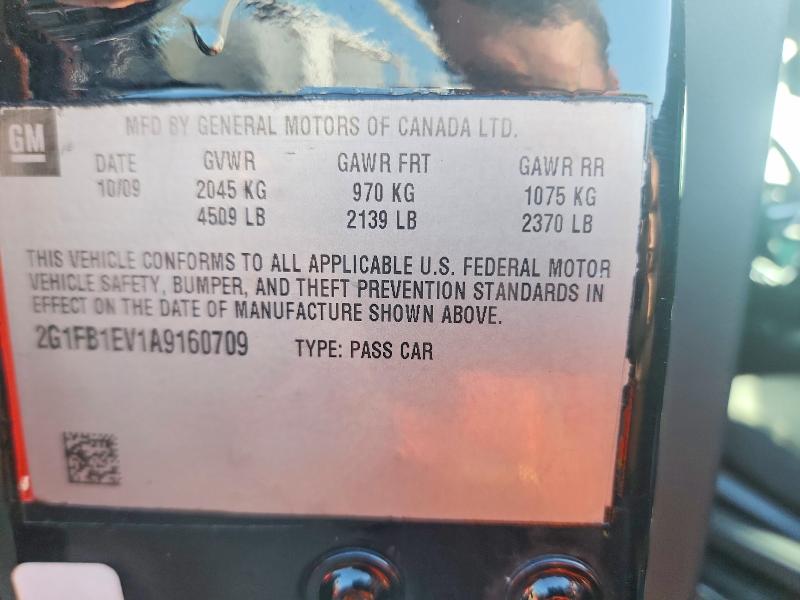 60554516 :رقم المزاد ، 2G1FB1EV1A9160709 vin ، 2010 Chevrolet Camaro مزاد بيع