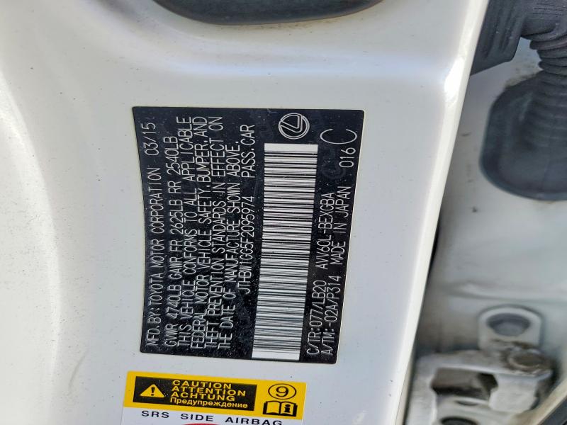Aukcja sprzedaży 2015 Lexus Es, vin: JTHBW1GG5F2095974, numer aukcji: 61037666