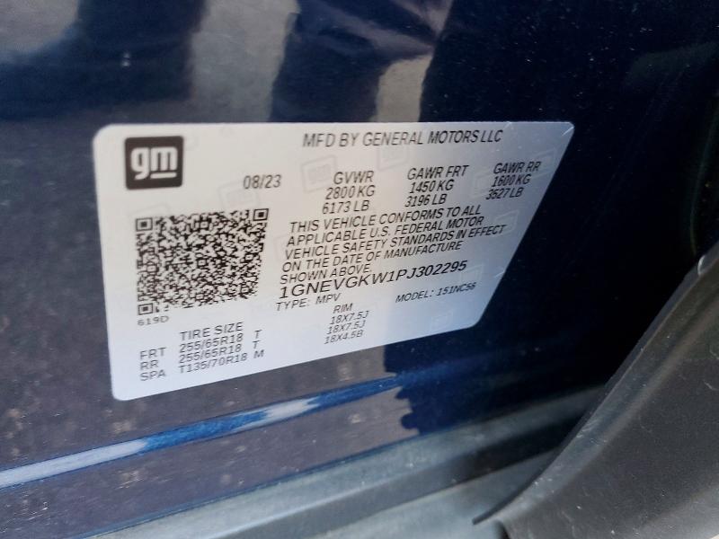 Aukcja sprzedaży 2023 Chevrolet Traverse, vin: 1GNEVGKW1PJ302295, numer aukcji: 60020176
