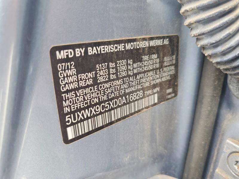 Aukcja sprzedaży 2013 Bmw X3, vin: 5UXWX9C5XD0A16828, numer aukcji: 58980426