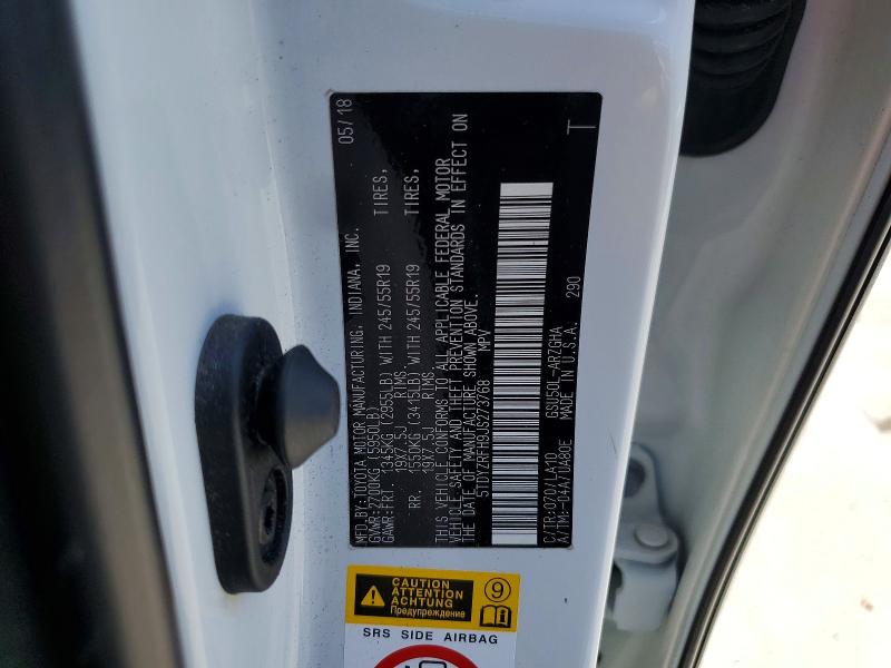 2018 Toyota Highlander მანქანა იყიდება აუქციონზე, vin: 5TDYZRFH9JS273768, აუქციონის ნომერი: 59668526