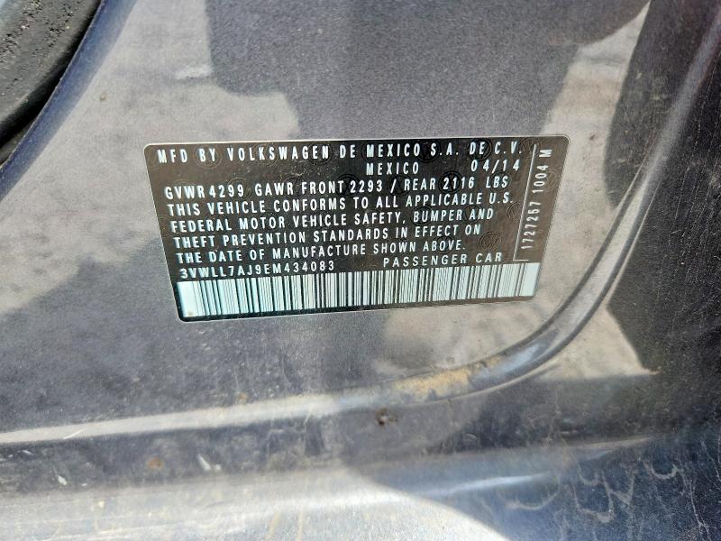 Aukcja sprzedaży 2014 Volkswagen Jetta, vin: 3VWLL7AJ9EM434083, numer aukcji: 60418676