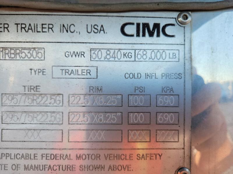 2023 Cimc 1rbr5305 მანქანა იყიდება აუქციონზე, vin: 527SR5327PM029046, აუქციონის ნომერი: 59284956