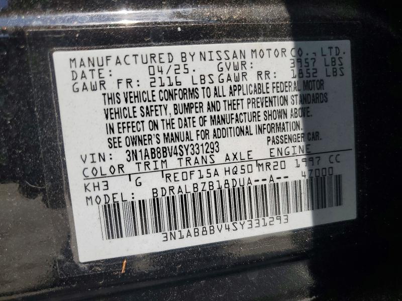 Продаж на аукціоні авто 2025 Nissan Sentra, vin: 3N1AB8BV4SY331293, номер лоту: 59293706