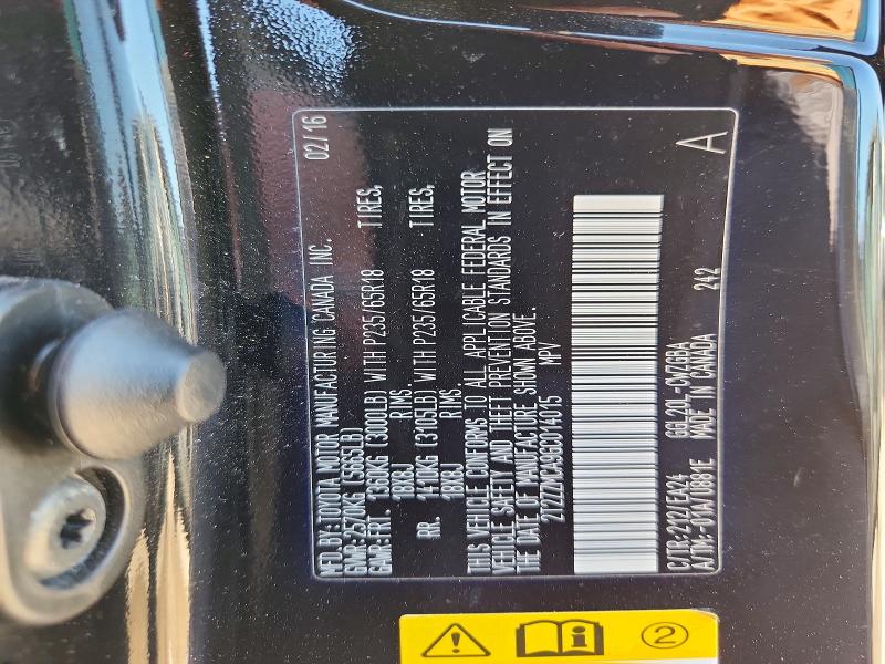 62488896 :رقم المزاد ، 2T2ZZMCA9GC014015 vin ، 2016 Lexus Rx مزاد بيع