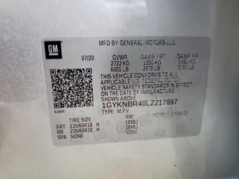 Продаж на аукціоні авто 2020 Cadillac Xt5, vin: 1GYKNBR40LZ217697, номер лоту: 62769146