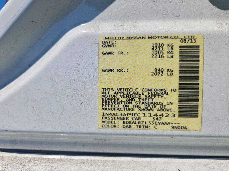 Aukcja sprzedaży 2014 Nissan Altima, vin: 1N4AL3AP9EC114423, numer aukcji: 63315876
