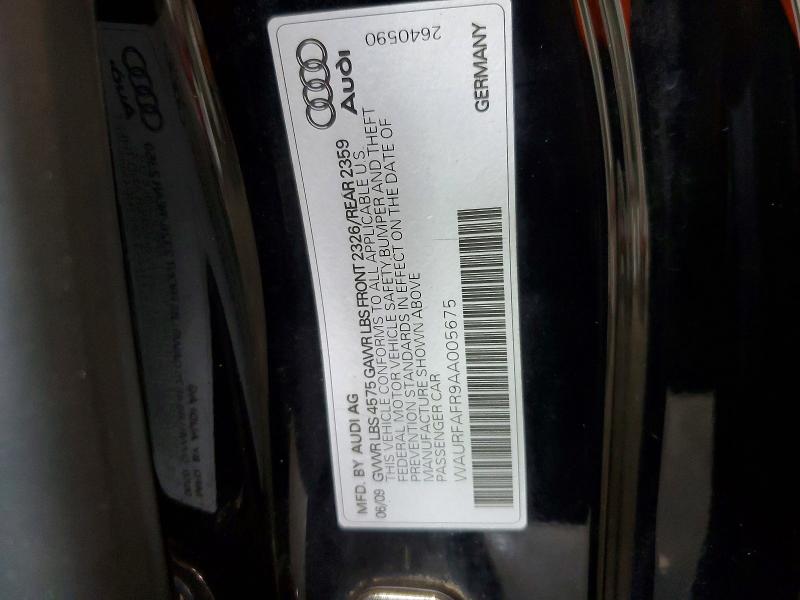 Aukcja sprzedaży 2010 Audi A5, vin: WAURFAFR9AA005675, numer aukcji: 63201276