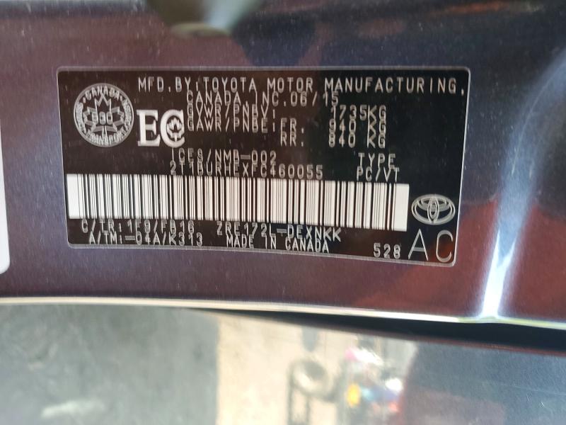 Продаж на аукціоні авто 2015 Toyota Corolla, vin: 2T1BURHEXFC460055, номер лоту: 60859416