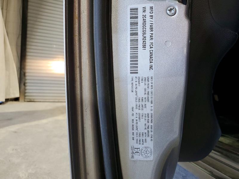 Продаж на аукціоні авто 2020 Dodge Grand Caravan, vin: 2C4RDGCG6LR242881, номер лоту: 60183196