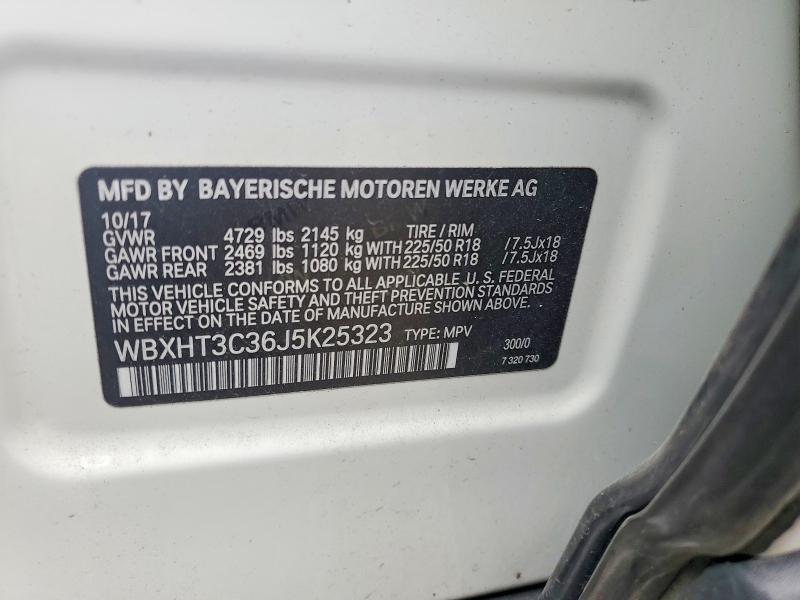 61870326 :رقم المزاد ، WBXHT3C36J5K25323 vin ، 2018 Bmw X1 مزاد بيع