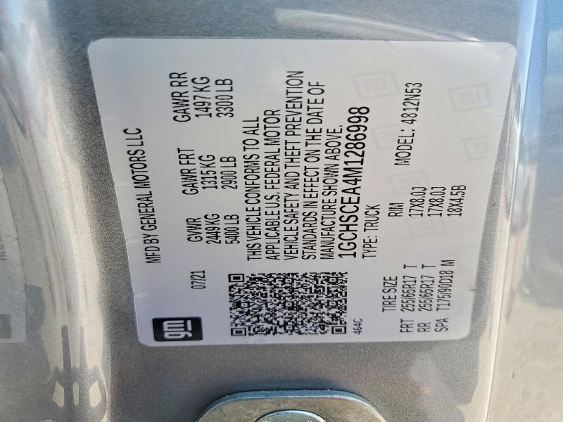 61919936 :رقم المزاد ، 1GCHSCEA4M1286998 vin ، 2021 Chevrolet Colorado مزاد بيع