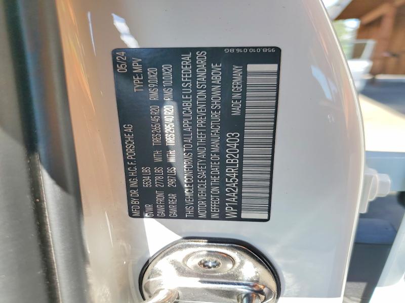 Aukcja sprzedaży 2024 Porsche Macan, vin: WP1AA2A54RLB20403, numer aukcji: 61573146