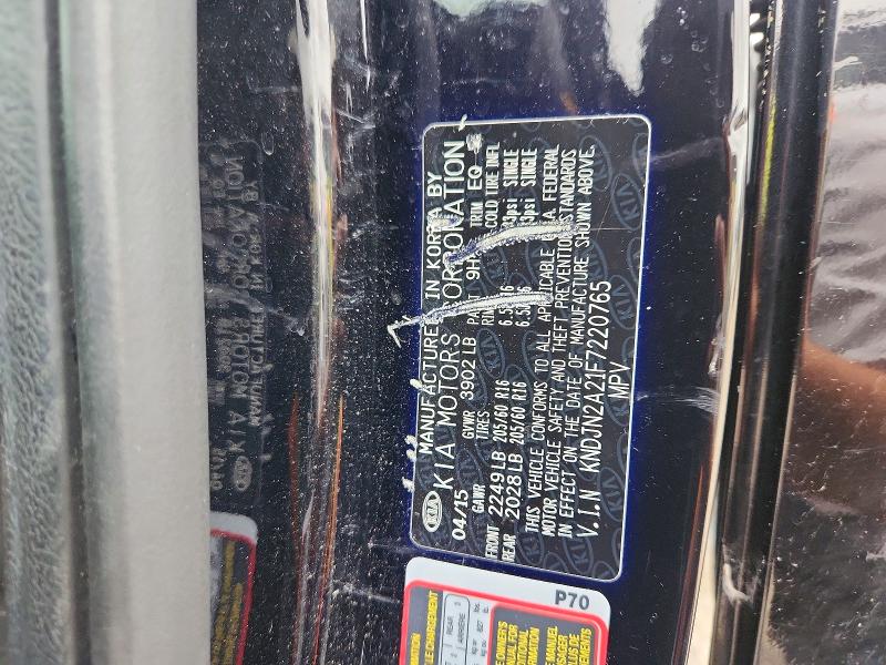 Aukcja sprzedaży 2015 Kia Soul, vin: KNDJN2A21F7220765, numer aukcji: 60900416