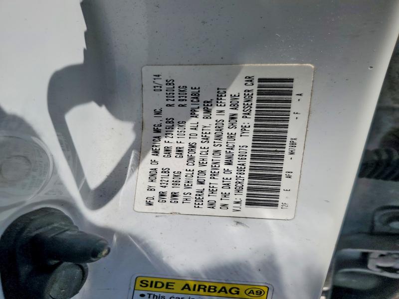 Aukcja sprzedaży 2014 Honda Accord, vin: 1HGCR2F89EA169075, numer aukcji: 59301496