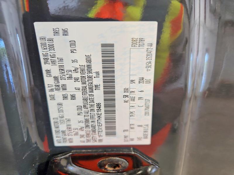 Aukcja sprzedaży 2017 Ford F150, vin: 1FTEX1EP7HKE18486, numer aukcji: 61921196