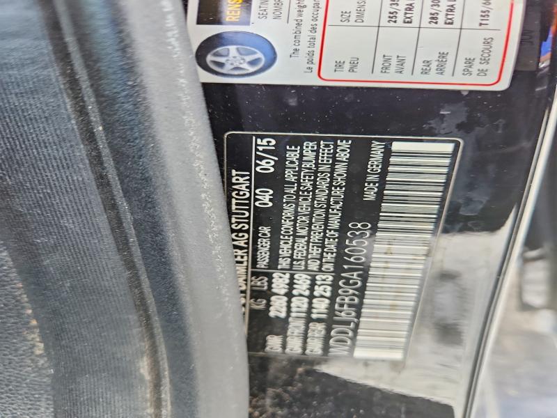 Aukcja sprzedaży 2016 Mercedes-benz Cls, vin: WDDLJ6FB9GA160538, numer aukcji: 60435276
