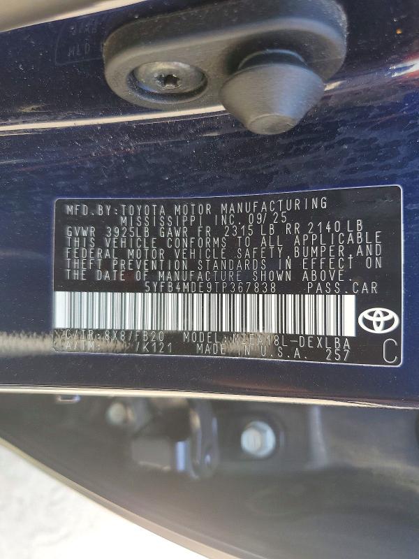 Продажа на аукционе авто 2026 Toyota Corolla, vin: 5YFB4MDE9TP367838, номер лота: 60243576