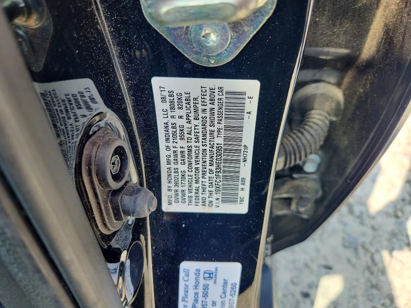 Aukcja sprzedaży 2017 Honda Civic, vin: 19XFC1F93HE030951, numer aukcji: 59329176