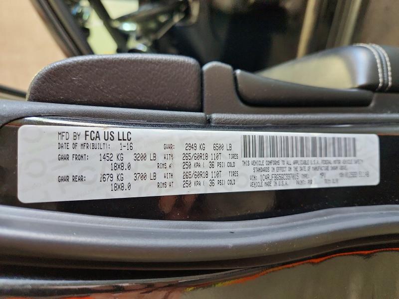Продажа на аукционе авто 2016 Jeep Grand Cherokee, vin: 1C4RJFBG5GC337015, номер лота: 59005326