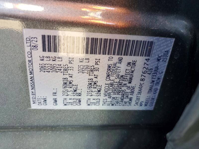 Aukcja sprzedaży 2023 Nissan Rogue, vin: 5N1BT3BA4PC876274, numer aukcji: 62326346