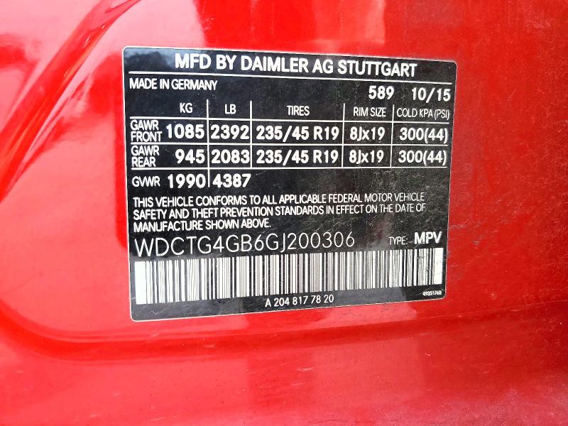 Продаж на аукціоні авто 2016 Mercedes-benz Gla, vin: WDCTG4GB6GJ200306, номер лоту: 62766146