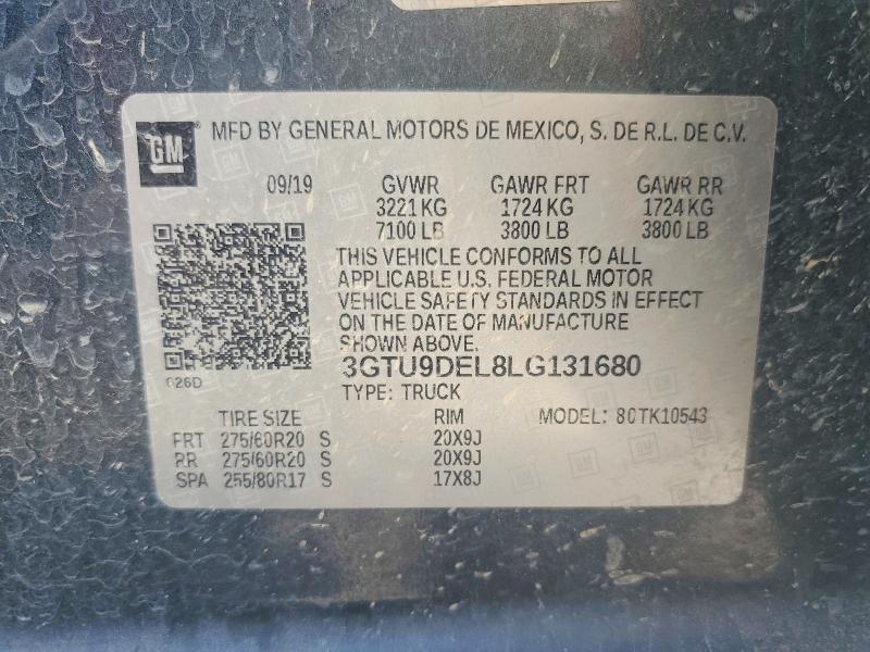 Продажа на аукционе авто 2020 Gmc Sierra, vin: 3GTU9DEL8LG131680, номер лота: 63393966
