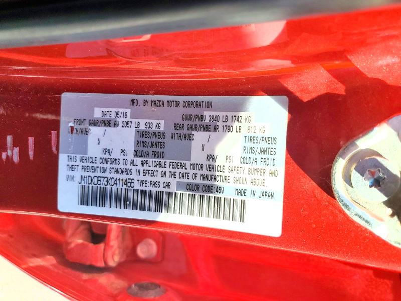 Продаж на аукціоні авто 2019 Mazda Cx-3, vin: JM1DKDB73K0411456, номер лоту: 61862546