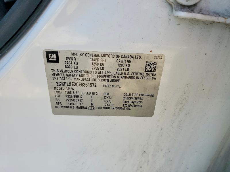 59913886 :رقم المزاد ، 2GKFLXE36E6361572 vin ، 2014 Gmc Terrain مزاد بيع