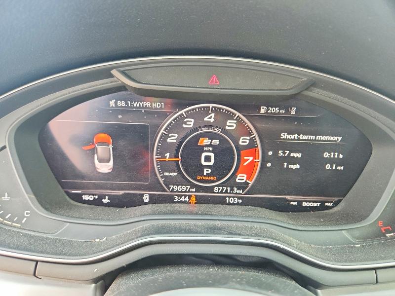 Aukcja sprzedaży 2018 Audi S5, vin: WAUY4GF50JN013223, numer aukcji: 55930076