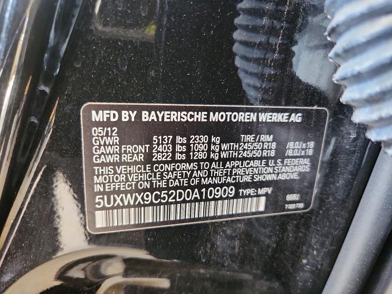 Продаж на аукціоні авто 2013 Bmw X3, vin: 5UXWX9C52D0A10909, номер лоту: 61249746