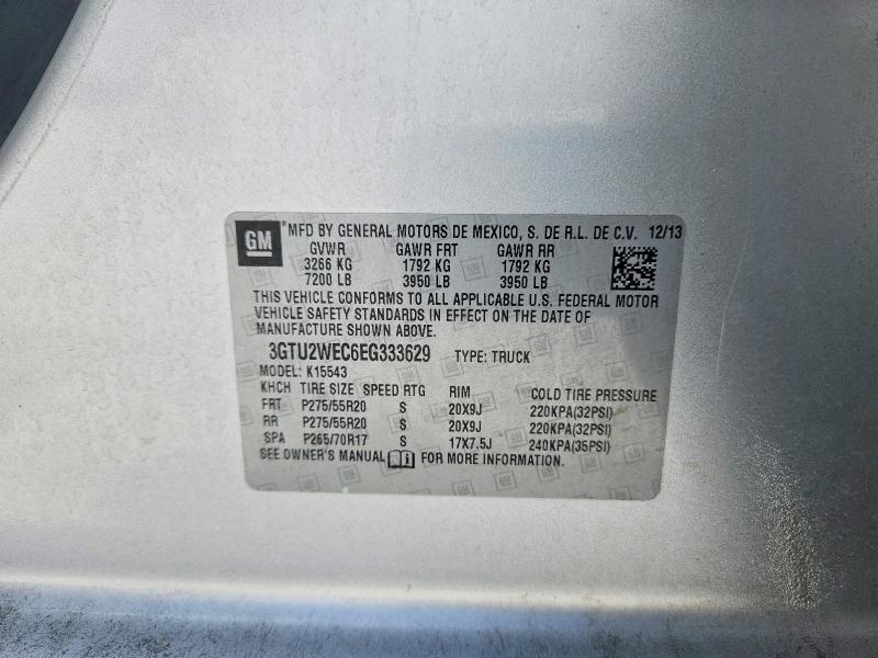Продаж на аукціоні авто 2014 Gmc Sierra, vin: 3GTU2WEC6EG333629, номер лоту: 61594616