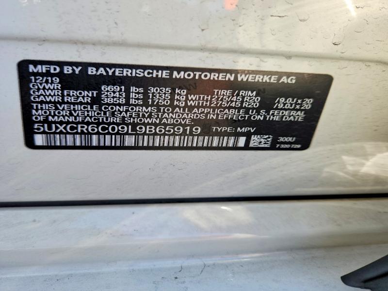 2020 Bmw X5 მანქანა იყიდება აუქციონზე, vin: 5UXCR6C09L9B65919, აუქციონის ნომერი: 60605456