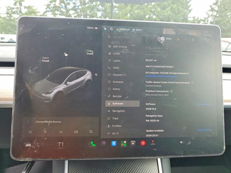 Aukcja sprzedaży 2021 Tesla Model Y, vin: 5YJYGDEEXMF102097, numer aukcji: 61440276