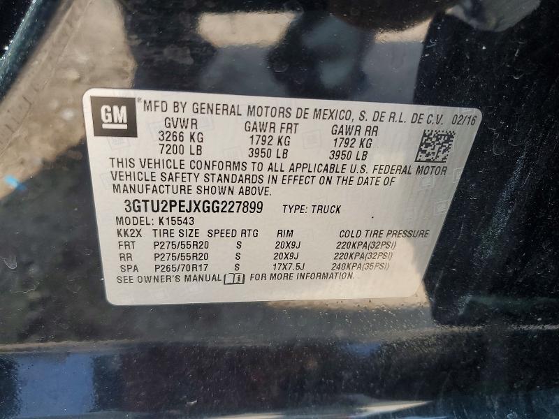 Продажа на аукционе авто 2016 Gmc Sierra, vin: 3GTU2PEJXGG227899, номер лота: 62062236