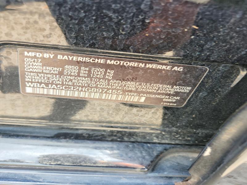 Aukcja sprzedaży 2017 Bmw 530, vin: WBAJA5C32HG897455, numer aukcji: 62630916