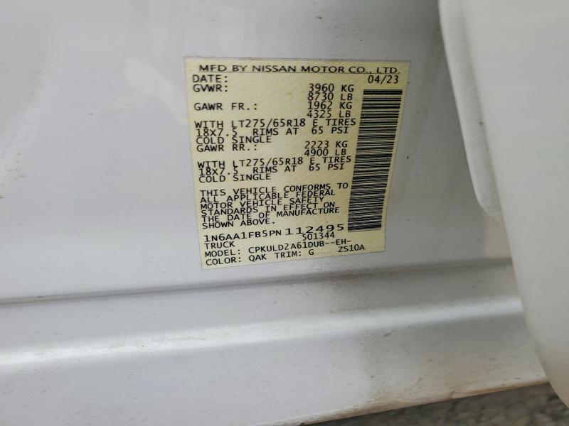 Продажа на аукционе авто 2023 Nissan Titan Xd, vin: 1N6AA1FB5PN112495, номер лота: 62230656
