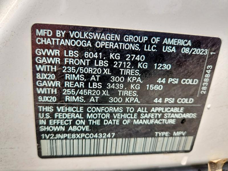 Продаж на аукціоні авто 2023 Volkswagen Id.4, vin: 1V2JNPE8XPC043247, номер лоту: 59845536