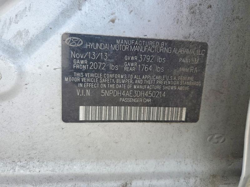 Продажа на аукционе авто 2013 Hyundai Elantra, vin: 5NPDH4AE3DH450214, номер лота: 62976206
